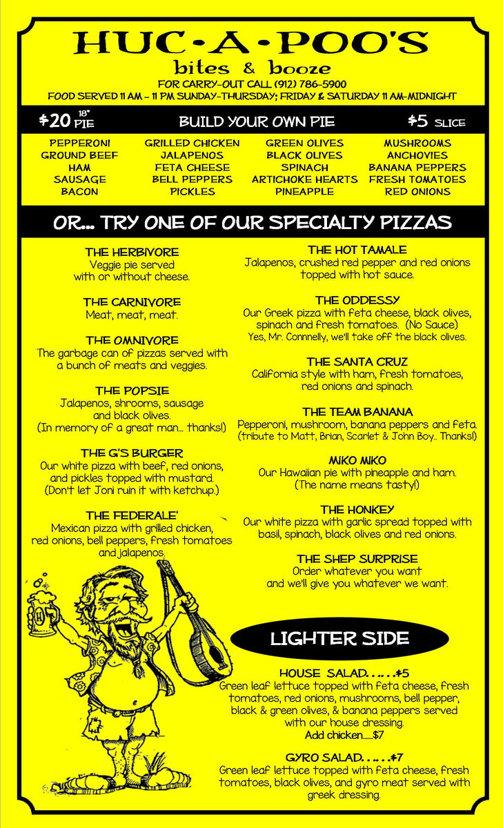 Huckapoos Rope MENU – Huc-a-Poos