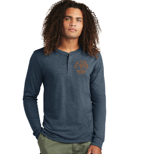 Longsleve Henley- Navy Frost